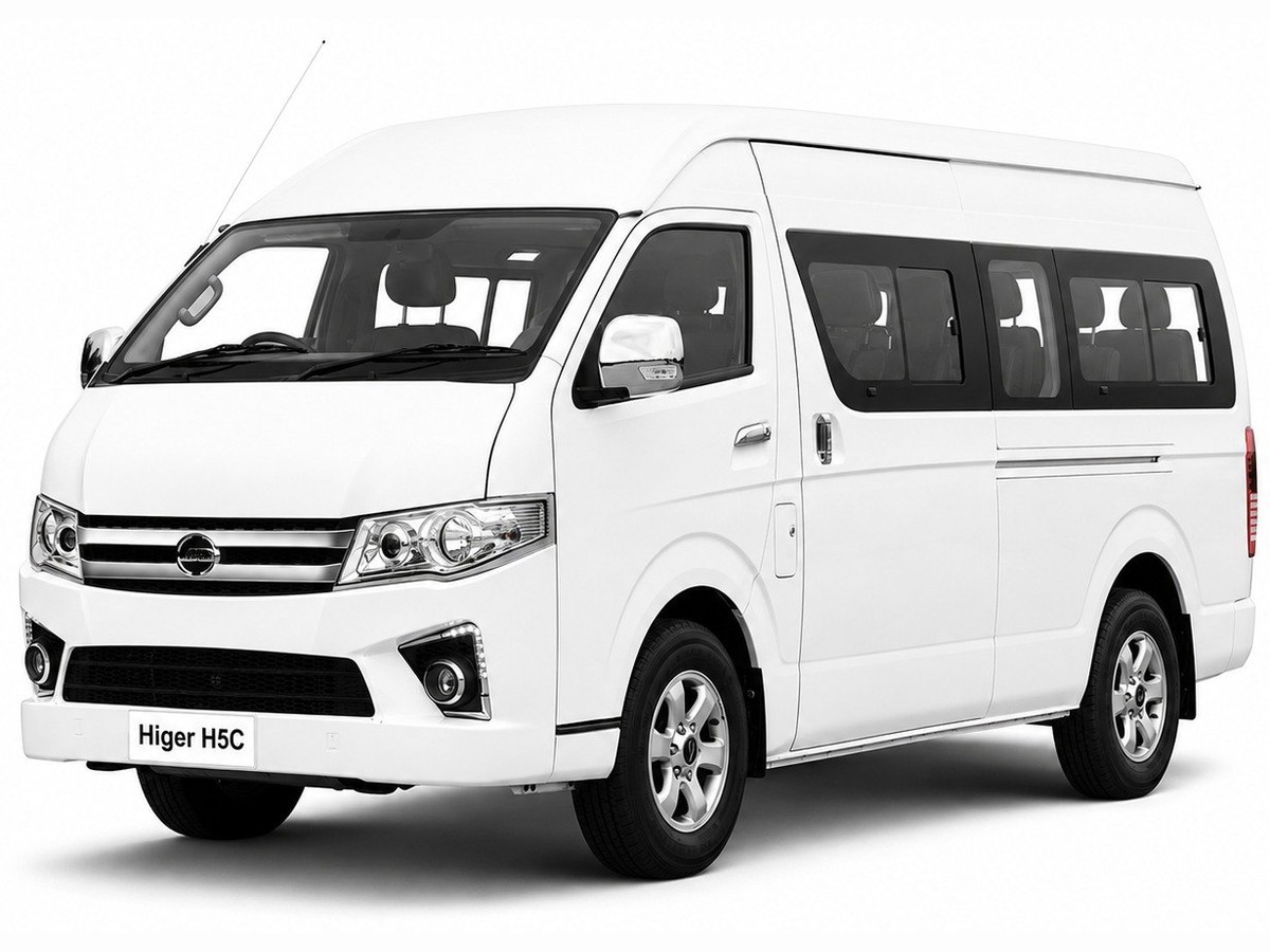 Higer EV H5C — Higer electric passenger van, Up to 12-seater electric passenger van — 275 km ECO range, 53.58 kWh battery, 80 kW / 270 Nm.